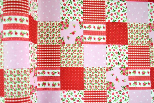 Ύφασμα Μικροφίμπρα Spring Patchwork Κόκκινο 45 Cm X 5 M