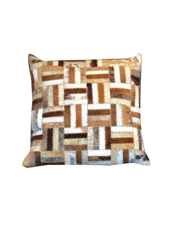 Jgs S.a Διακοσμητική Μαξιλαροθήκη Sg-85 Cushion-037-50 Μπεζ Καφέ Βακέτα 50x50cm