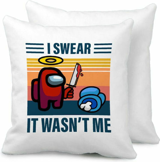 Among Us I Swear It Wasn't Me Throw Pillow Sofa Cushion 40x40cm Contains Filling