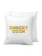 Insert Coin Sofa Cushion 40x40cm Filling Included