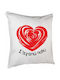 Valentine's Day Throw Pillow Heart Rose 40 X 40 Cm Filling