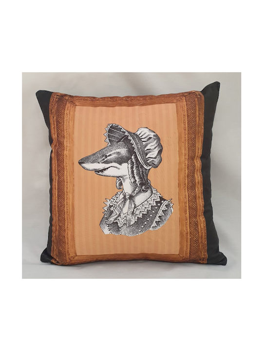 Velvet Decorative Pillow Case 45x45 Mrs Shark 45 x 45