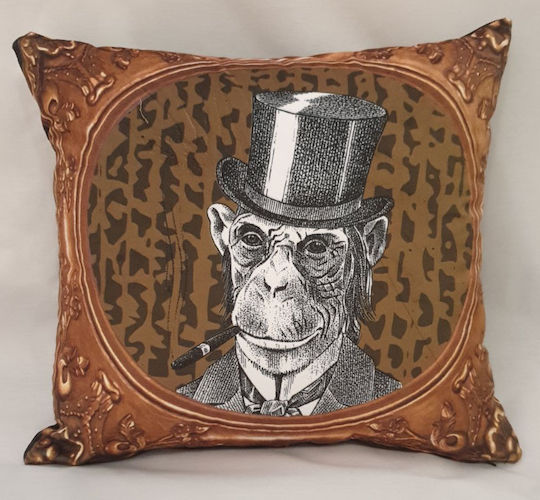 Velvet Decorative Pillow Case 45x45 Mr Gorilla 45 X 45