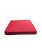 Outdoor Chair Cushion Waterproof Fabric Red Colour Zipper 43*47*5cm