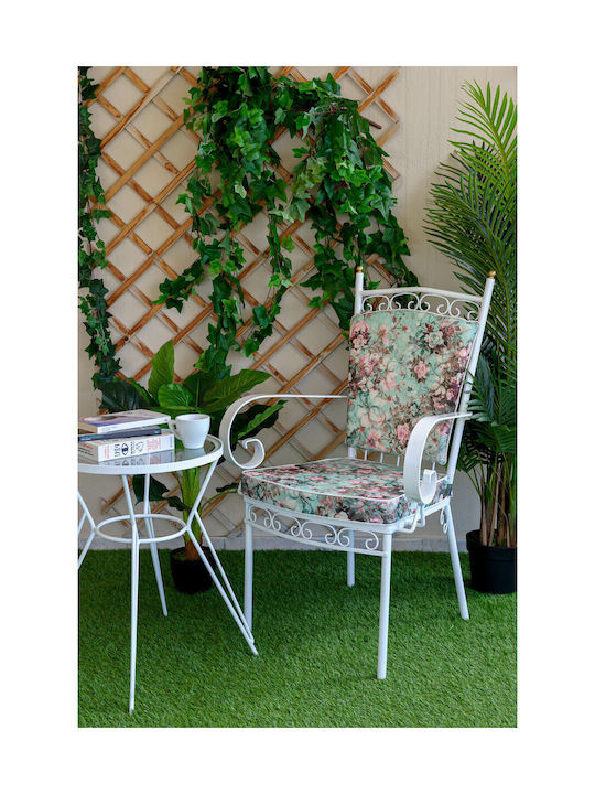 Μαξιλάρι Πλάτη Ρουστίκ Αδιάβροχο 33/42x42 Be Comfy 801 Floral Petrol