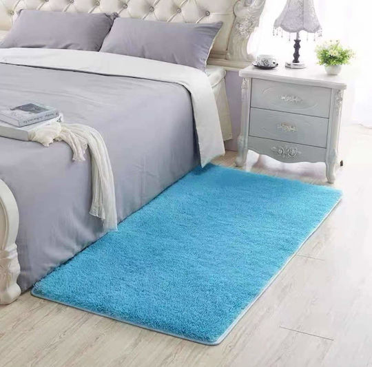 Furry Runner Rug 60x90 Turquoise