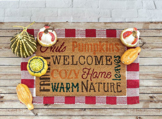 Amo La Casa Doormat Natural Letters Multicolour 40x60 Cm