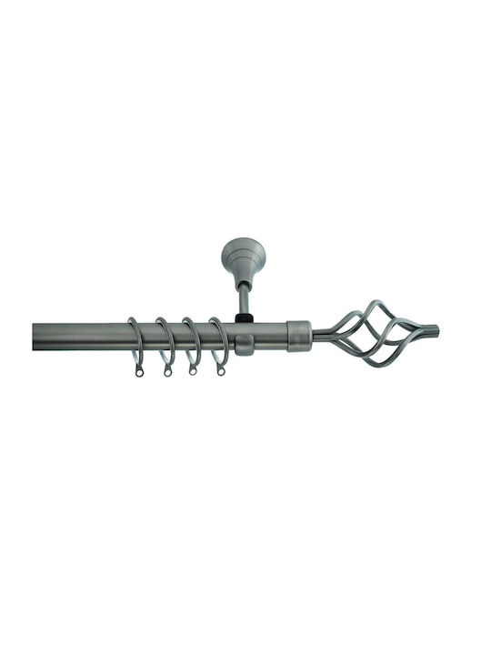Bară Pliabilă Metalică Pentru Perdele Stalingrad Single Φ22mm 140-240cm Antracit
