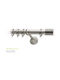 Curtain Pole Viometale Set Africa Φ25 Nickel Matt 160cm Single Set 160 cm