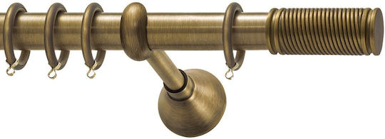 Curtain Pole Viometale Set Dominica Ø25 Bronze 160cm Double Set by Rail 160 cm