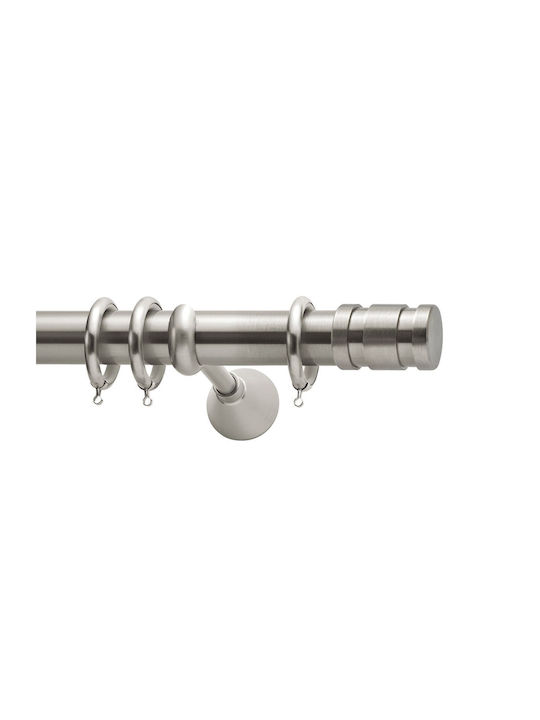 Curtain Pole Viometale Set Polar Φ35 Nickel Matt 160cm Double Set by Rail 160 cm