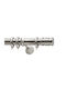 Curtain Pole Viometale Set Polar Φ35 Nickel Matt 160cm Double Set by Rail 160 cm
