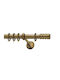 Kουρτινόξυλο Viometale Set See Through Φ25 Bronz 240cm Dublu Set De Către Rail 240 Cm