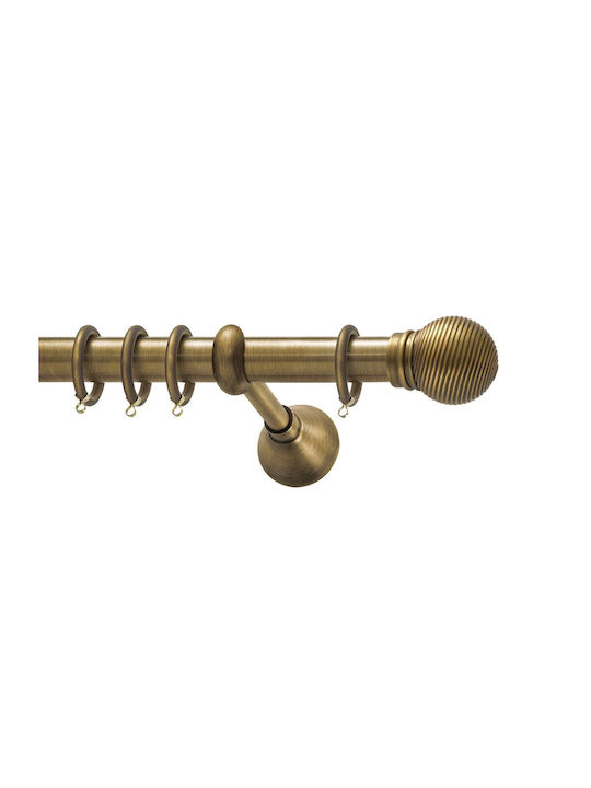 Curtain Pole Viometale Set Bahamas Φ25 Bronze 160cm Double Set by Rail 160 Cm