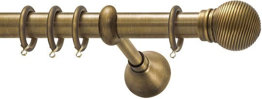 Curtain Pole Viometale Set Bahamas Φ25 Bronze 160cm Double Set by Rail 160 Cm