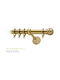 Curtain Pole Viometale Set Lucifer Riviere Φ25 Matte Riviere 160cm Double Set by Rail 160 cm