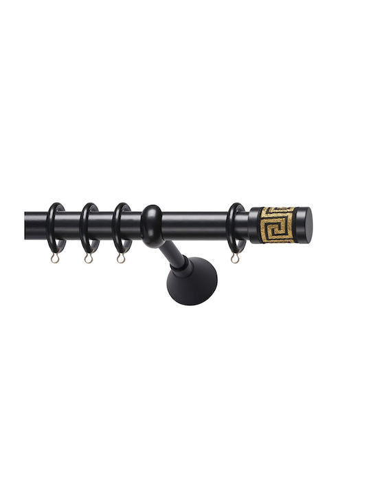 Curtain Pole Viometale Set Meandros Φ25 Black M...