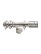 Metallic Curtain Pole Φ35 Viometale Vega Matte Nickel 200cm Double by Rail