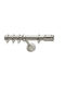 Curtain Pole Viometale Set Florida Ø25 Matte Nickel Riviere 160cm Single Set 160 cm