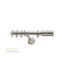 Curtain Pole Viometale Set Dolly Φ25 Nickel Matt-riviere 160cm Double Set by Rail 160 cm