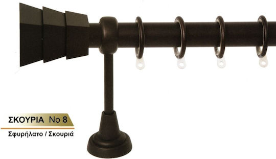 Vorhangstange Import Φ25 Geschmiedet Rostfrei Nr.8 Import Hellas Einzeln 160cm