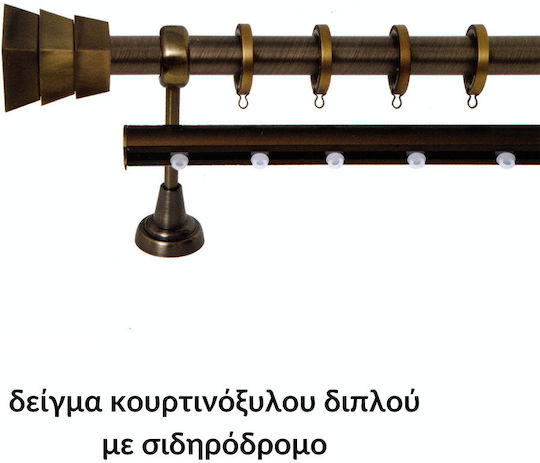 Vorhangstangen Import Φ25 Reihe Β Nr.5 Oxynte Import Hellas Doppel--Innenbereich-Eisenbahn-140cm