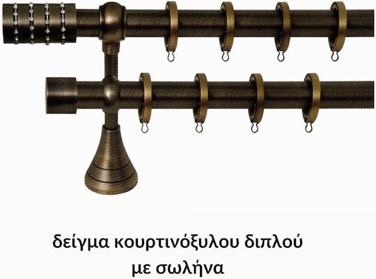 Kουρτινόξυλο Import Φ25 Seria A Nr.5 Oxidat Import Hellas Dublu Interior Țeavă 200cm