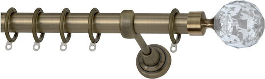 Μεταλλικά Πτυσσόμενα Κουρτινόξυλα Φ25 140-250cm Νο9 Οξειδέ