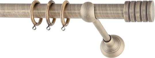 Vorhangstangen F.25 Frans Antik Länge 2.20 Bar Oval Schiene