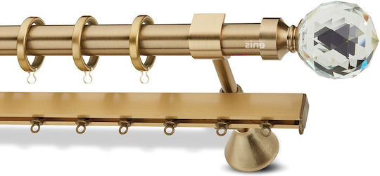 Enis Olympus Mount Metal Curtain Pole 25mm Matte 240cm Double Rod