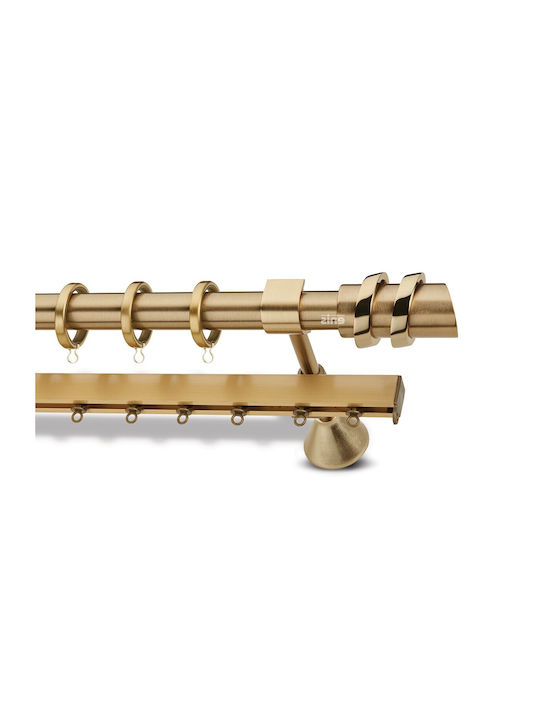 Enis Metallic Curtain Pole 25mm Dafni Matte Double Rail 300cm