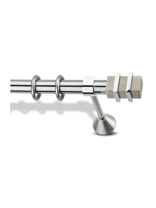 Metallic Curtain Pole Enis Sparta Nickel Matte ...