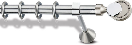 Metallic Curtain Pole Enis Electra Chain Nickel Matte Chrome 160cm