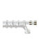 Metallic Curtain Pole Enis Monika White 160cm Double Rod Diameter 20