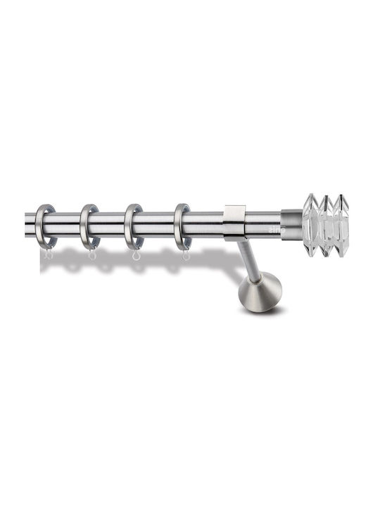 Metallic Curtain Pole Enis Parnassos Nickel Mat...