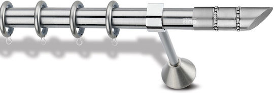 Metallic Curtain Pole 25mm Enis Patmos Nickel Matte 160cm