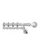 Metallic Curtain Pole Enis Electra Chain Nickel Matte Chrome 160cm Double Rail