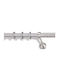Metallic Curtain Pole Enis Real Matte Nickel 160cm