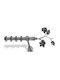 Metallic Curtain Pole Enis Love Crystal Industrial 200cm