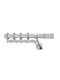 Vorhangstangen Metallisch F25 Enis Ανάφη Nickel Matt Chrom 200cm Doppel Eisenbahn