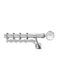 Vorhangstangen Metallisch Φ25 Enis Όλυμπος Nikel Matt 160cm Doppelter Eisenbahn