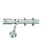 Domus Nickel Matte Chrome 1.60m Length Curtain Pole with Oval Rail