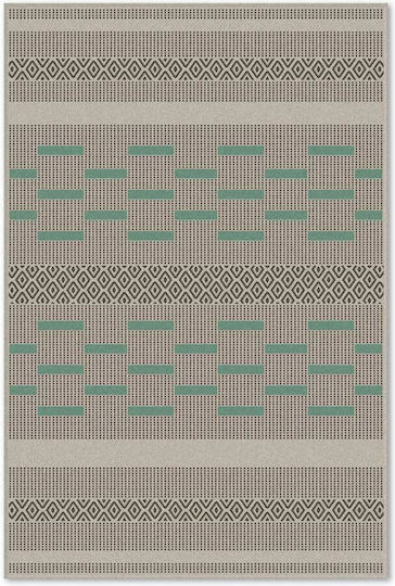 Wohnzimmer Teppich Korbweide Flat 4815-23522 Beige-Petrol-Beige 200x300cm Wohnzimmer Teppich Korbweide Flat 4815-23522 Beige-Petrol-Beige 200x300cm