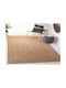 Covor Rectangular din Iută Natural din Bumbac Garofă 160x230