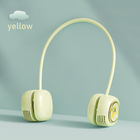 Uncle George Neck Fan USB Bladeless Yellow 07.01.03-0001-YEL