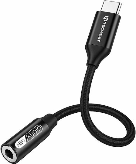 Techsuit USB 2.0 Cable USB-C male - 3.5mm female Μαύρο 0.1m