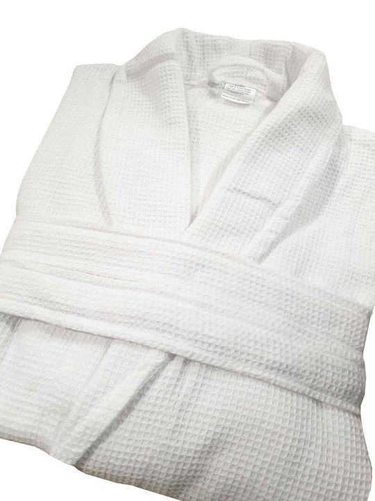 Blanc de Blanc Halat de baie cu Guler Alb 270gr/m²