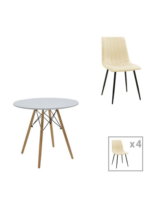 Esszimmer Julita-noor 5Stück 80x80cm