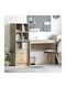 Kids Desk with Library Somona Beech 90x40x76cm