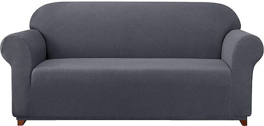 Elastische Abdeckungen Für Vier-Sitzer-Sofa Einfarbig Lycra Art:sf2 Dunkelgrau